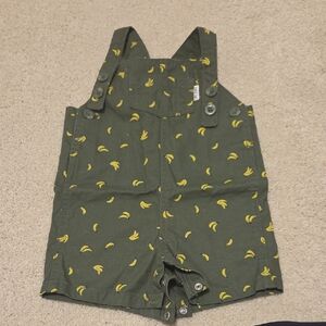 Carter's Dark Green Banana Print Overalls
